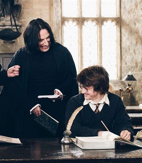 The Legendary British Actor Alan Rickman And Daniel Radcliffe Behind The Scenes Of Harry Potter