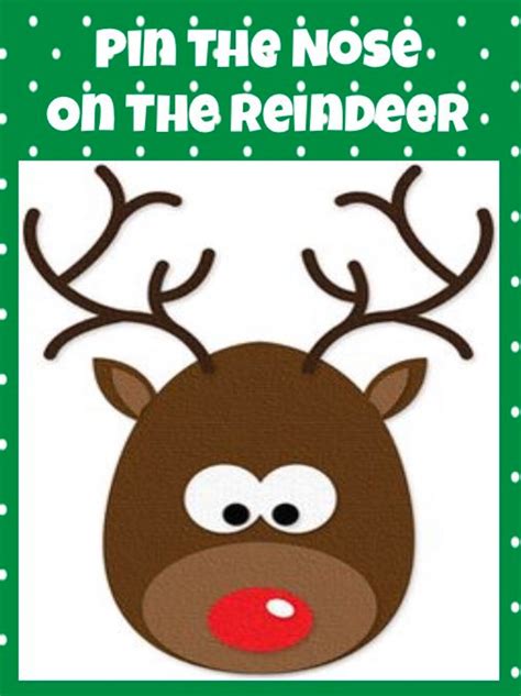 Pin The Nose On The Reindeer Game Prop Elf Game Prop Etsy