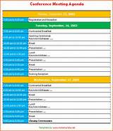 Photos of Conference Schedule Template Word