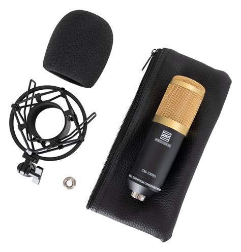 Pronomic CM-100BG Large-Diaphragm Studio Microphone with shouck mount ...