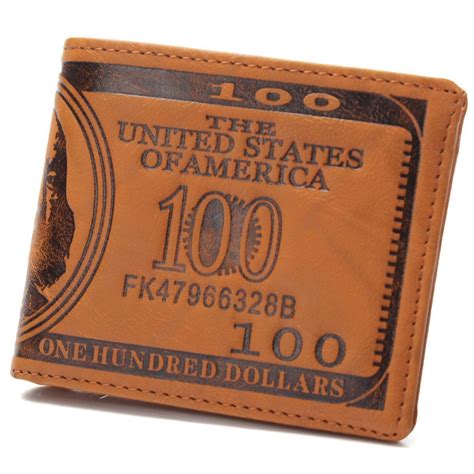 100 Dollar Bill Design Leather Wallet Magic Wallet