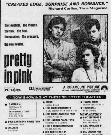 Pretty In Pink 1986 In 2020 Vintage Movies Book Tv Music Book
