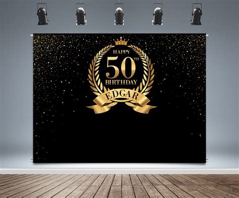 50th Birthday Backdrop Banner Anniversary Wedding Sweet 16 Etsy