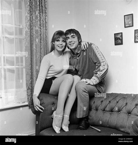 keith moon drummer of british rock group the who pictured with his wife kim at their home