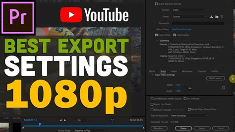 Premiere Pro Cc Best Export Settings For Youtube Videos 1080p
