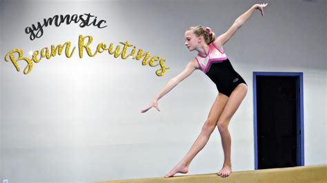 then vs now gymnastics beam routines kaia sgg youtube