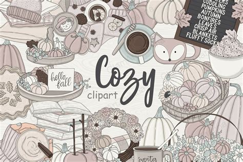 Cozy Clipart By Glamartzhanna Thehungryjpeg