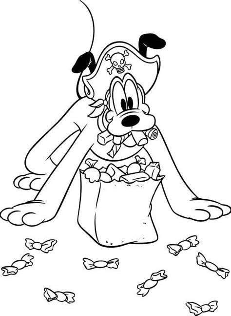 Or color online on our site with the interactive coloring machine. Pluto The Dog Love Candy Coloring Pages | Halloween ...