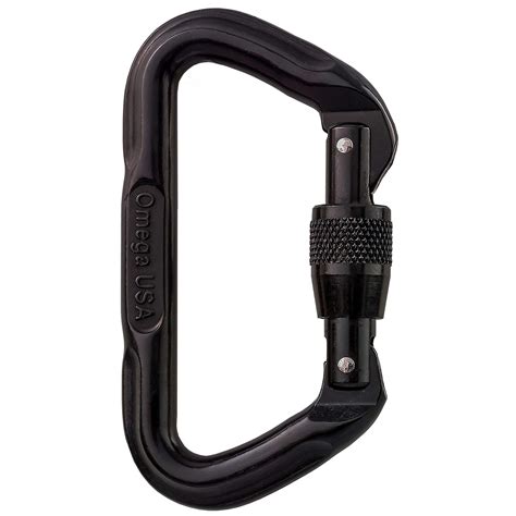 Buy Omega Pacific Locking Climbing Carabiner D Screw Locking Black