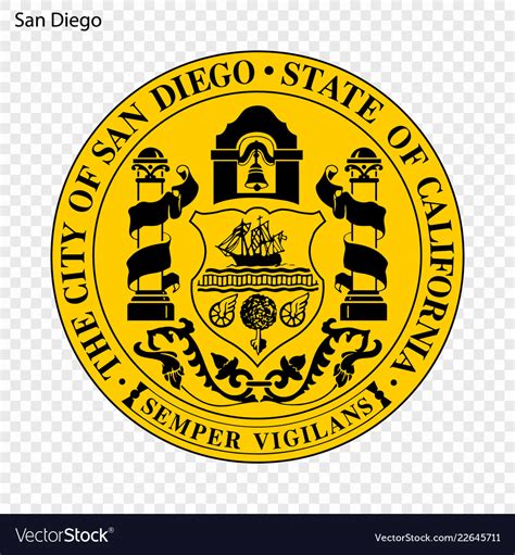 Emblem Of San Diego Royalty Free Vector Image Vectorstock