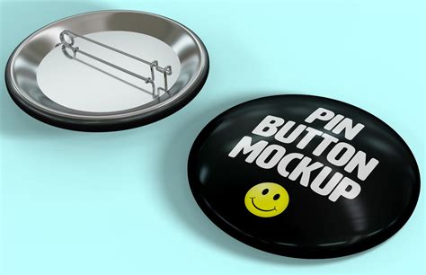 Pin Button Mockup — Medialoot