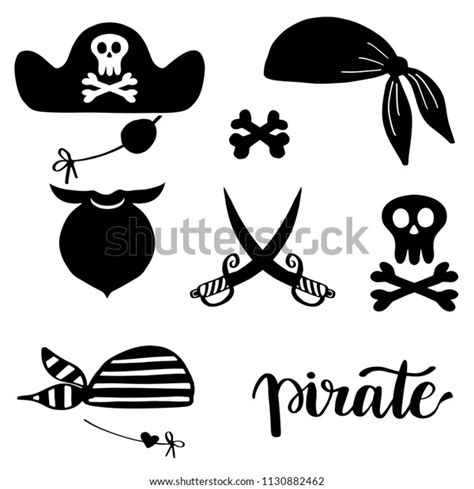 Pirates Icons Signs Symbols Set Hat Stock Vector Royalty Free 1130882462 Shutterstock