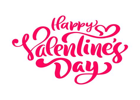 Calligraphy Phrase Happy Valentine S Day Vector Valentines Day Hand