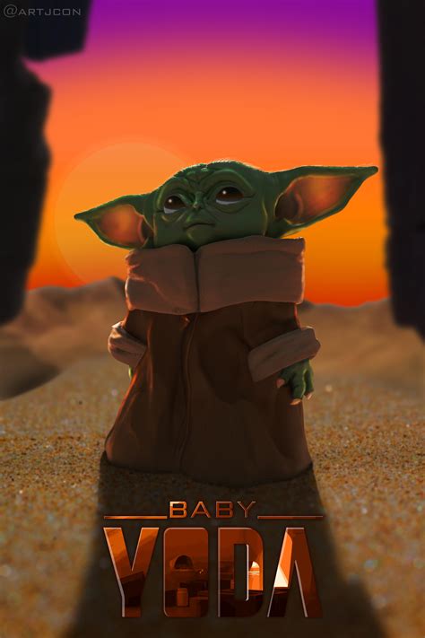 Poster Tv Series Baby Yoda The Mandalorian Plexposters