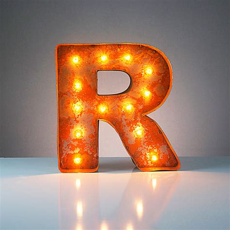 Letter R 12 Vintage Marquee Lights Touch Of Modern