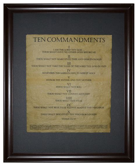 The Ten Commandments 14 X 16