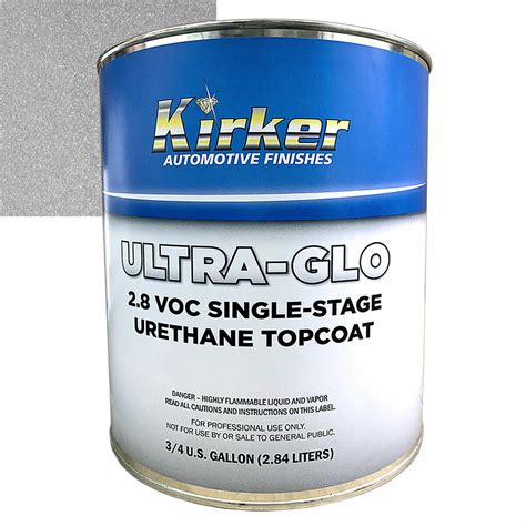 0 75 Gallon Kirker Ultra Glo Acrylic Urethane Car Paint Silver Metallic