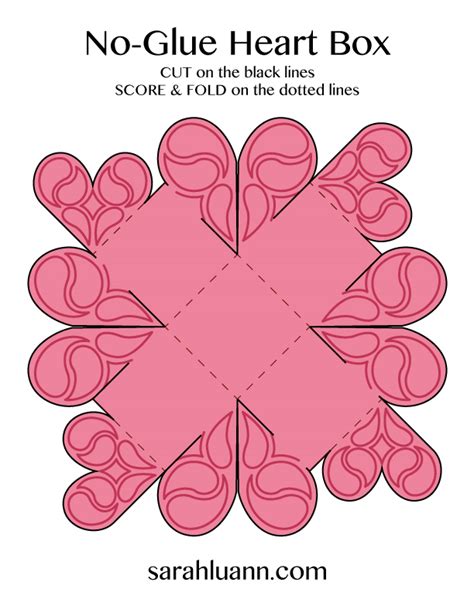 Printable Template And Video Instructions For Assembling A Valentines