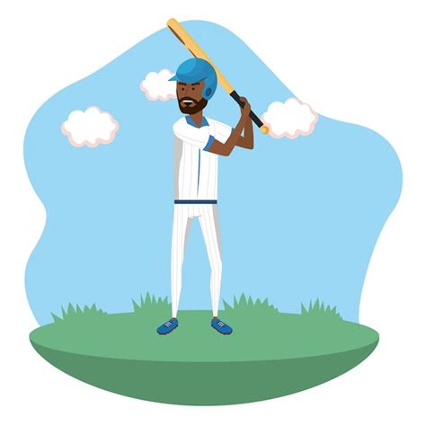 Premium Vector Baseball Player Cartoon