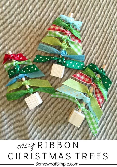 Easy Ribbon Christmas Tree Craft - Somewhat Simple