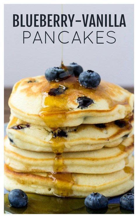 This Recipe For Fluffy Blueberry Pancakes Uses Vanilla