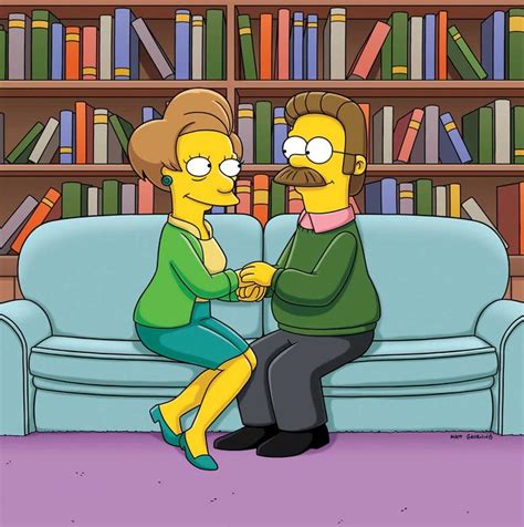 Ned And Edna The Simpsons Edna Krabappel Ned Flanders