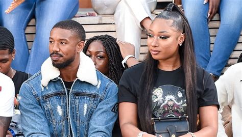 Michael B Jordan Hangs With Megan Thee Stallion At Coach Nyfw Show