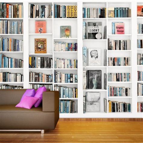 Library Large Photo Books Cm Piece Wall Mural European Home