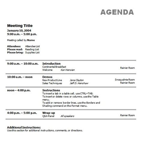 meeting agenda template  meeting agenda meeting agenda template