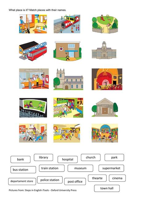Places in the city interactive and downloadable worksheet. You can do