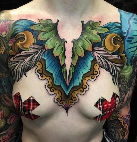 Tattoo Sleeve Women Color Chest Piece Ideas In Chest Tattoos For Women Chest Piece