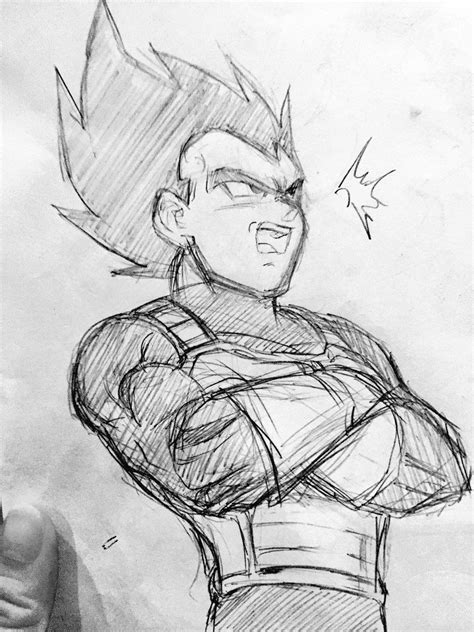 Fusion = fusee 1 + fusee 2 x 100. Vegeta sketch. - Visit now for 3D Dragon Ball Z compression shirts now on sale! #dragonball #dbz ...