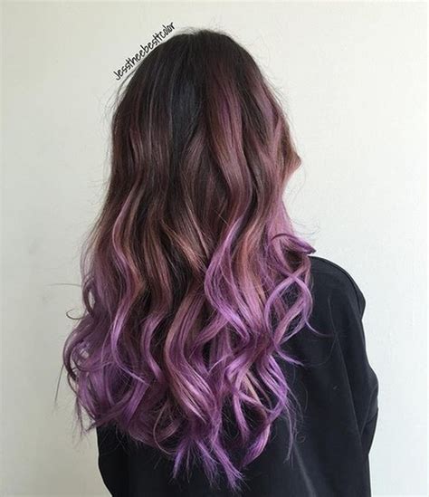 In our case, the dye usually lasts about a month, but that will depend on your child's original hair color and the color of dye you use. 20 Purple Ombre Hair Color Ideas - PoPular Haircuts