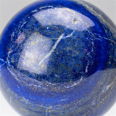 Genuine Polished Lapis Lazuli Sphere Round Acrylic Stand V2