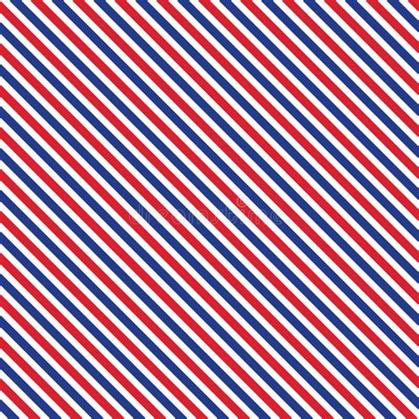 Patriotic Red White Blue Geometric Seamless Pattern Stock Vector