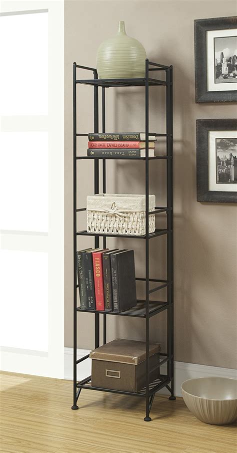 Convenience Concepts Designs 2 Go 3 Tier Folding Metal Corner Shelf