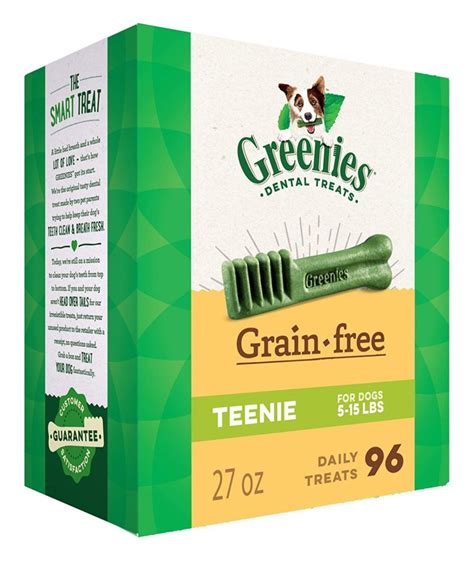 Greenies Grain Free Dental Dog Chews Teenie 96 Treats 27 Ounces