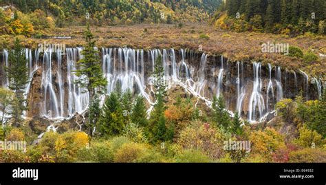 Nuorilang Waterfall Jiuzhaigou National Park Sichuan Province China