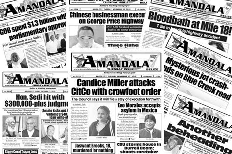 Amandala 2019 Front Page Review — October To December Amandala Newspaper
