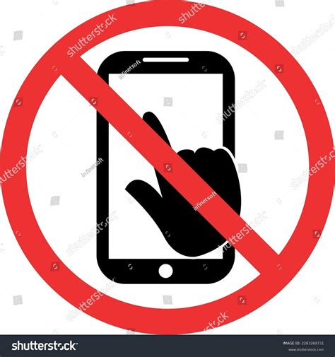 Do Not Use Mobile Phone Icon Stock Vector Royalty Free 2283269731