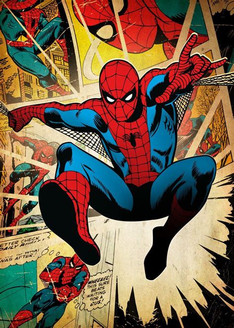 Spider Man Metal Poster Marvel Displate Spiderman Art Marvel