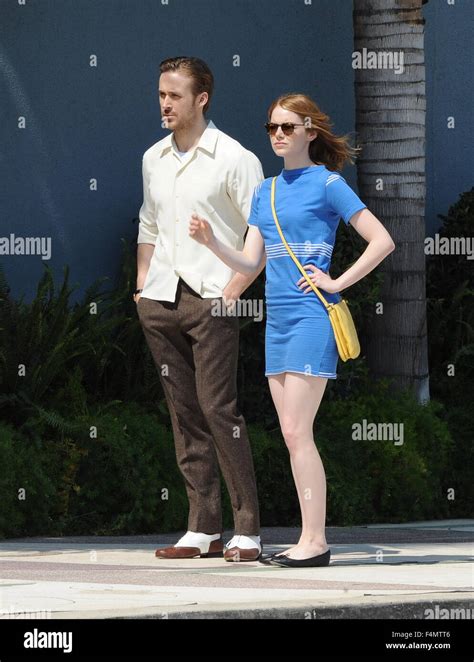 Emma Stone And Co Star Ryan Gosling Goofing Around For A Scene In Their New Movie La La Land