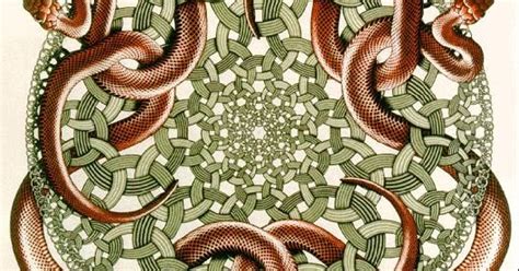 M C Escher 1969 Snakes