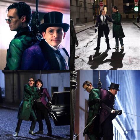 New Photos Of The Penguin And Riddler In Gothams Series Finale Rbatman