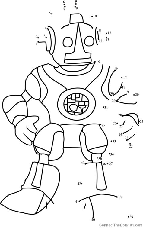 Robot Roscoe Dot To Dot Printable Worksheet Connect The Dots
