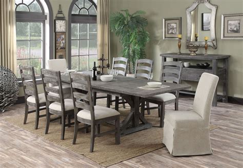 Paladin Rustic Charcoal Dining Room Set From Emerald Home Coleman