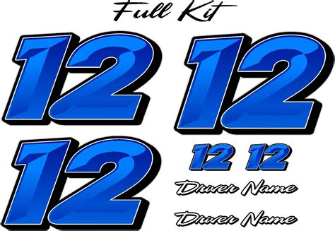 Custom Race Car Numbers Decals Graphics Full Number Kit Graphic