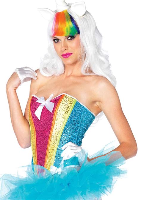 Leg Avenue Rainbow Sequin Corset In Costumes 3199