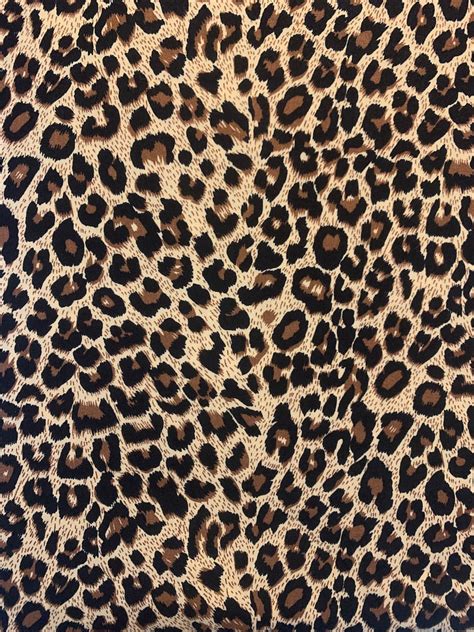 Leopard Cheetah Animal Print Cotton Fabric 100 Cotton Ships Etsy