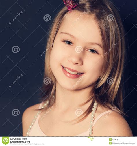 Smiling Young Girl On Dark Background Stock Image Image Of Lifestyle